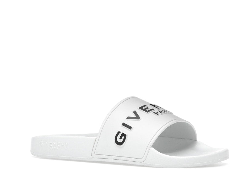 Givenchy Paris Flat Sandals White Black