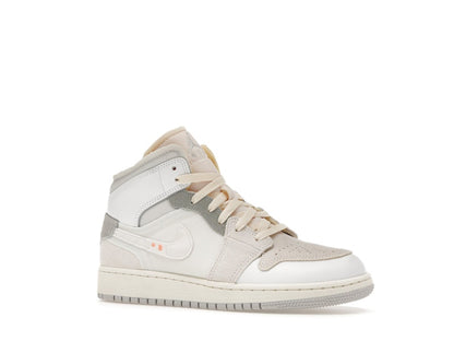 Jordan 1 Mid SE Craft Inside Out White Grey (GS)