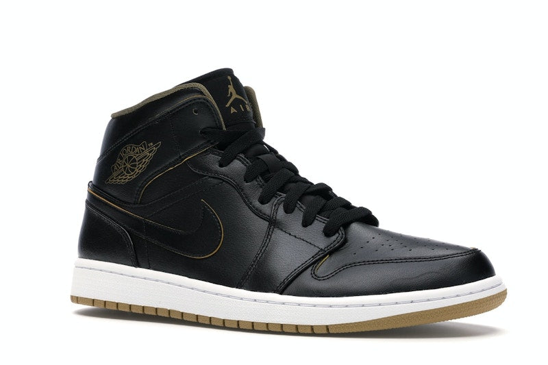 Jordan 1 Retro Mid Black Metallic Gold