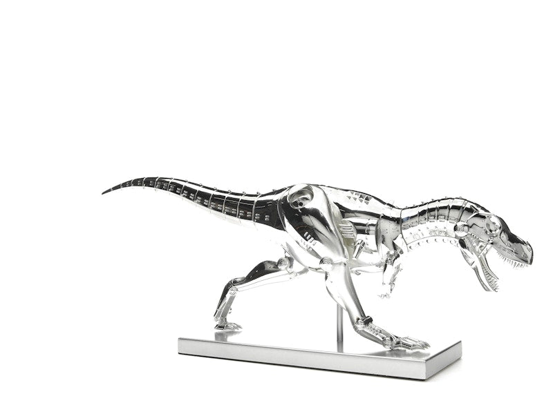 Hajime Sorayama T-Rex Cyborg Dinosaur Figure Silver