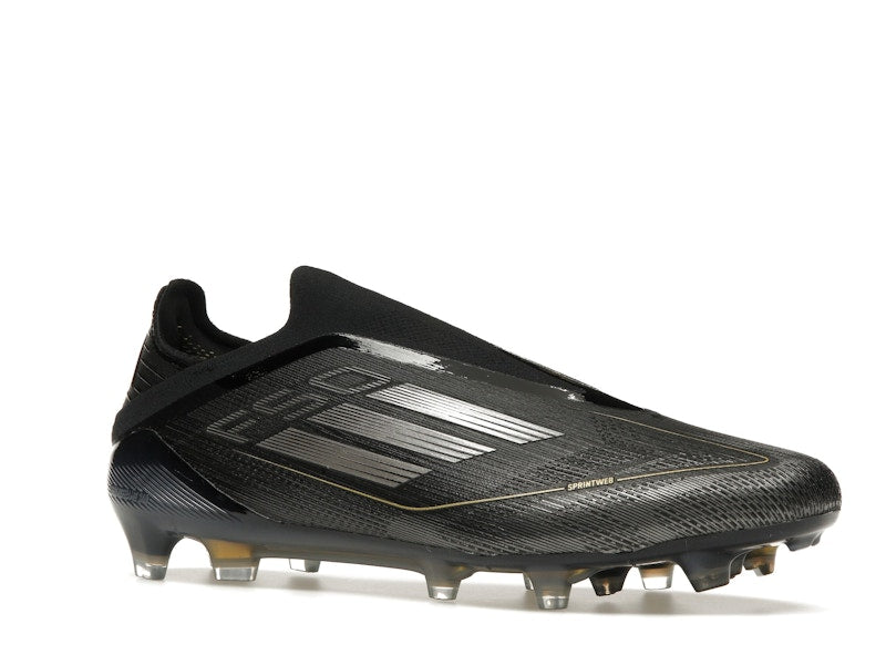 adidas F50 Elite Laceless FG Core Black Iron Metallic Gold Metallic