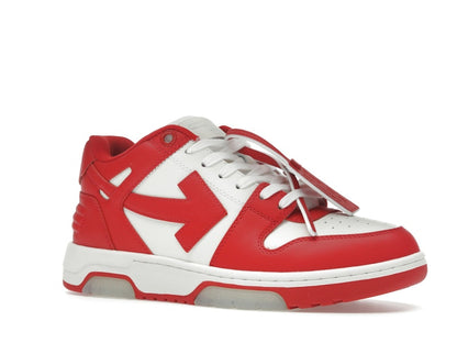 OFF-WHITE Out Of Office OOO Low Tops Red White