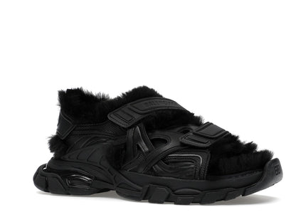 Balenciaga Track Sandal Fake Fur Black (Women's)