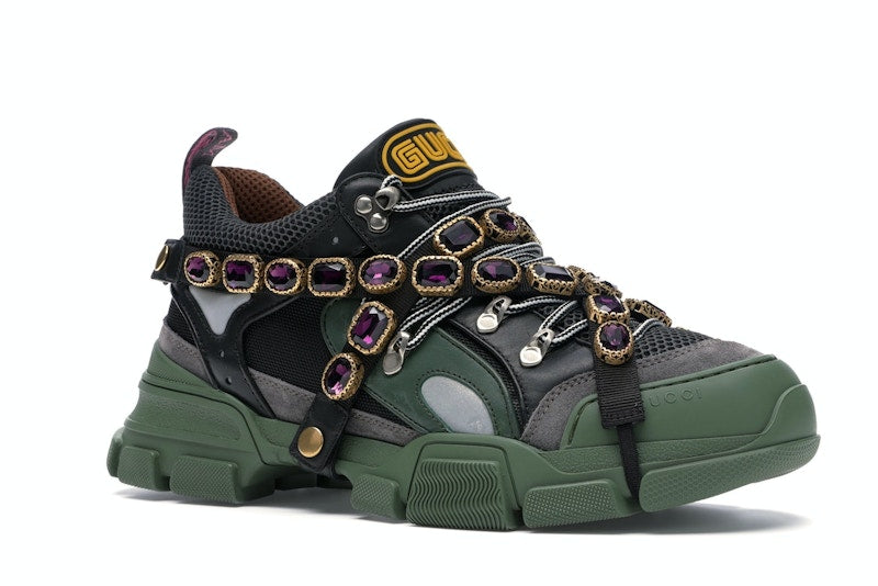 Gucci Flashtrek SEGA Green Removable Crystal