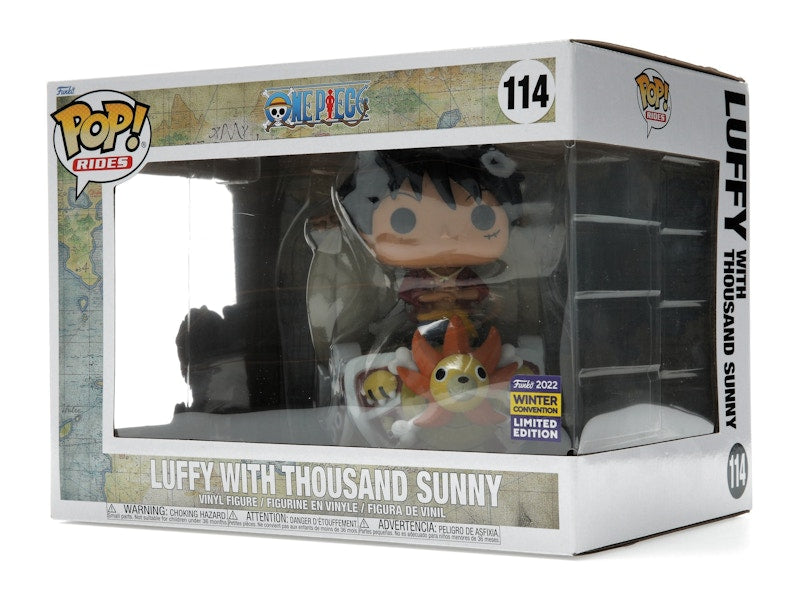 Funko Pop! Rides One Piece Luffy with Thousand Sunny 2022 Winter Convention Exclusive Figure #114