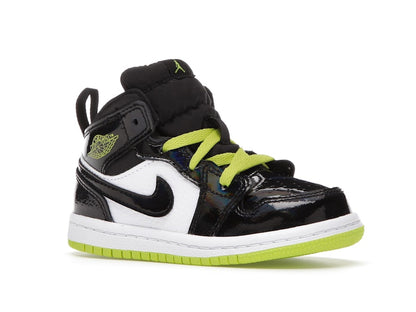 Jordan 1 Mid Black Cyber Mystic Green (TD)