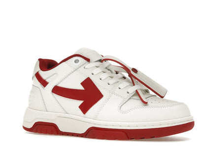 OFF-WHITE Out Of Office OOO Low Tops White Burgundy