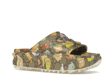 Gucci x Pikarar GG Animal Print Slide Beige Multi (Women's)