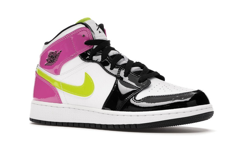 Jordan 1 Mid White Black Cyber Pink (GS)