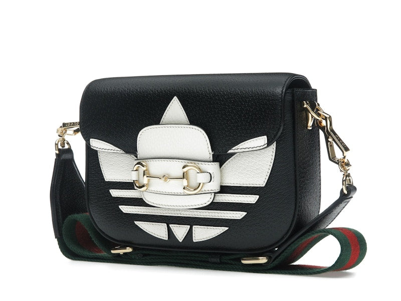 Gucci x adidas Horsebit 1955 Shoulder Bag Black/White