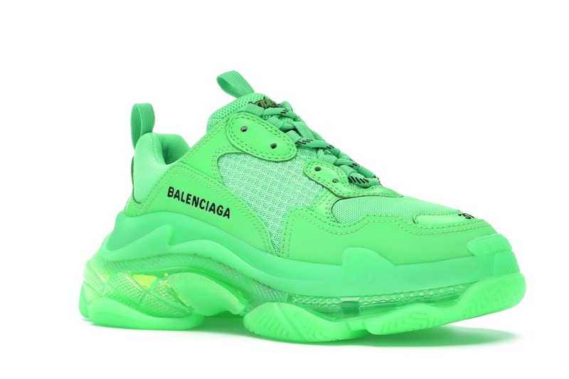 Balenciaga Triple S Neon Green Clear Sole (Women's)