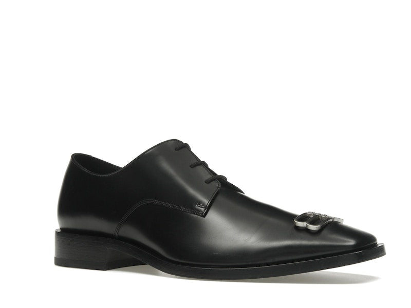 Balenciaga Rim Derby Shoes Black Leather