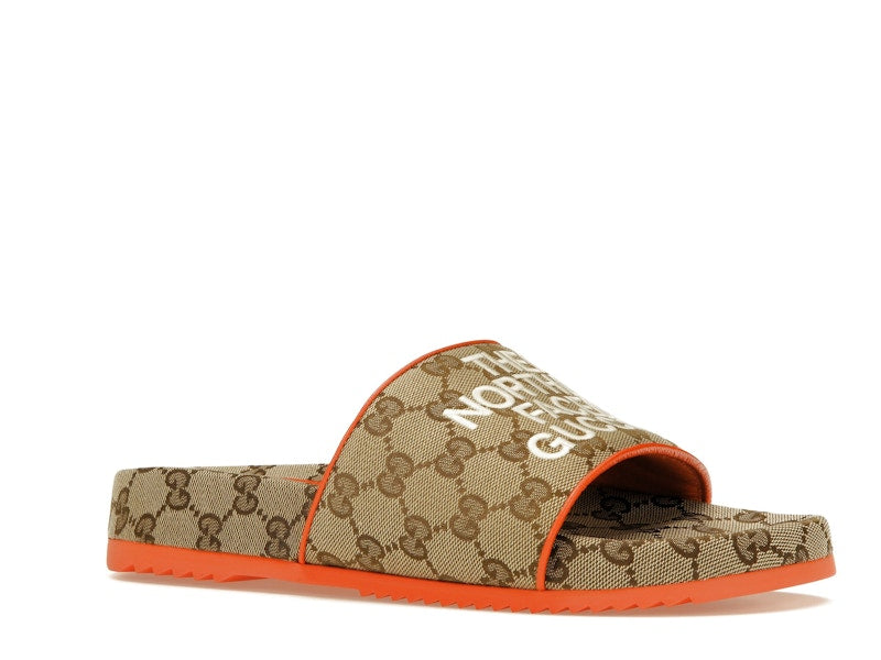 Gucci x The North Face GG Slide Orange Beige Ebony Original GG Canvas