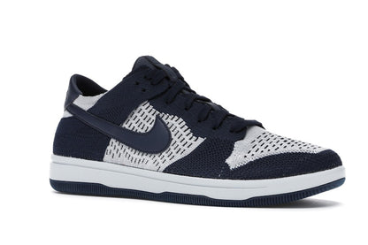 Nike Dunk Low Flyknit College Navy Pure Platinum
