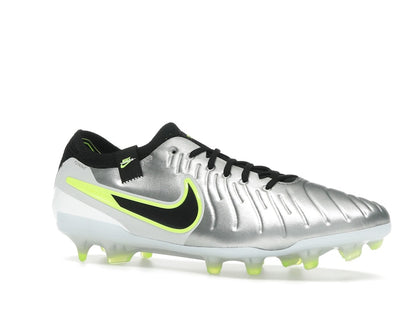 Nike Tiempo Legend 10 Elite FG Metallic Silver Volt Black