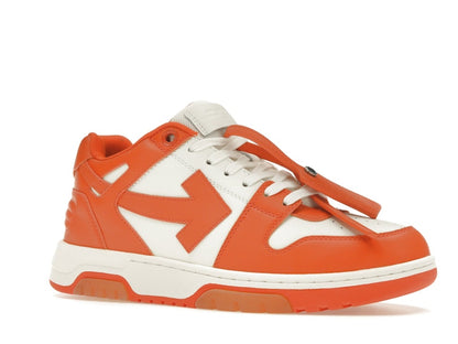 OFF-WHITE Out Of Office OOO Low Tops White Orange