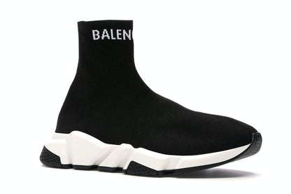 Balenciaga Speed Sock Slip-On Black White