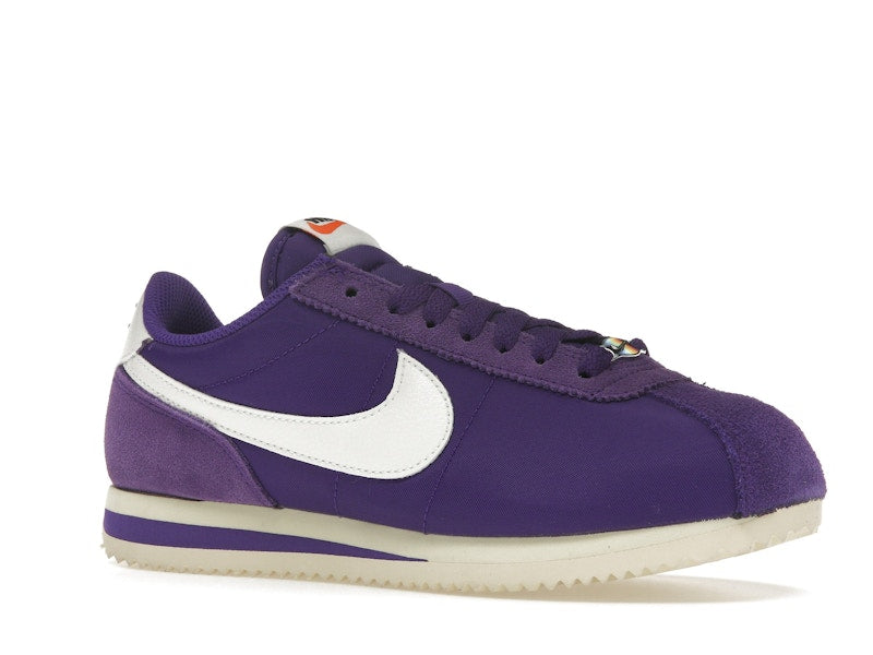 Nike Cortez Textile Field Purple Alabaster Safety Orange Summit White (Women's)