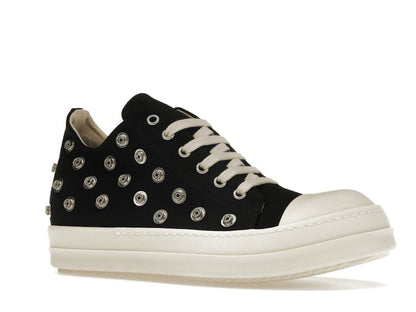 Rick Owens DRKSHDW Low Sneaks Eyelet Black Milk
