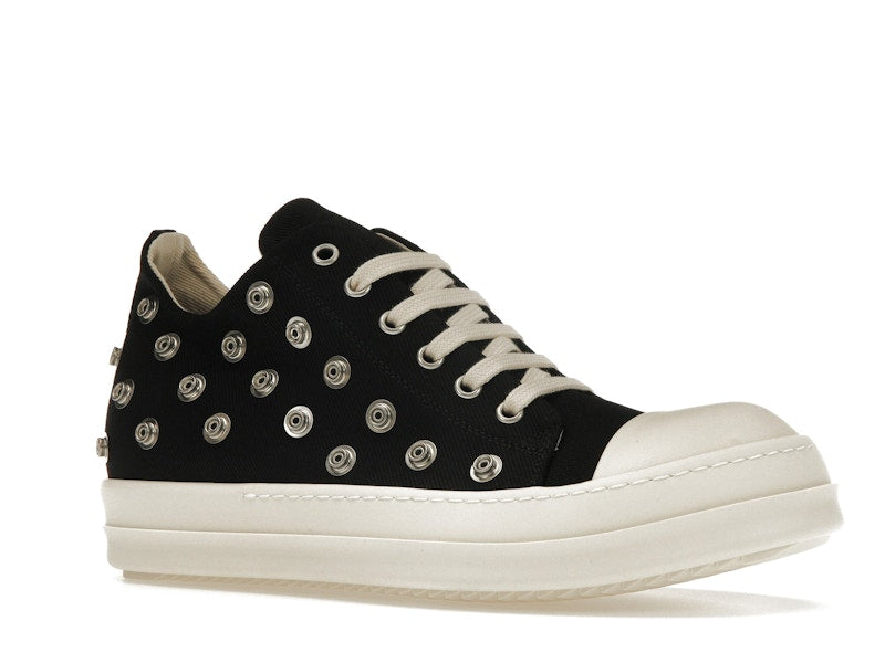 Rick Owens DRKSHDW Low Sneaks Eyelet Black Milk
