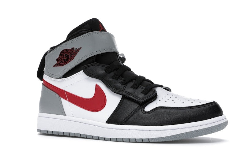 Jordan 1 High FlyEase Black Particle Grey Gym Red