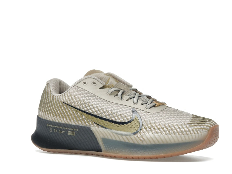 Nike Court Vapor 11 HC Premium Sanddrift Thunder Blue Gum Medium Brown Metallic Gold