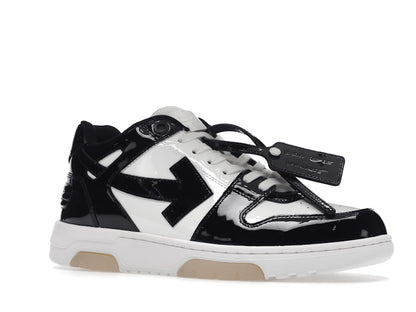 OFF-WHITE Out Of Office OOO Low Tops Patent Black White