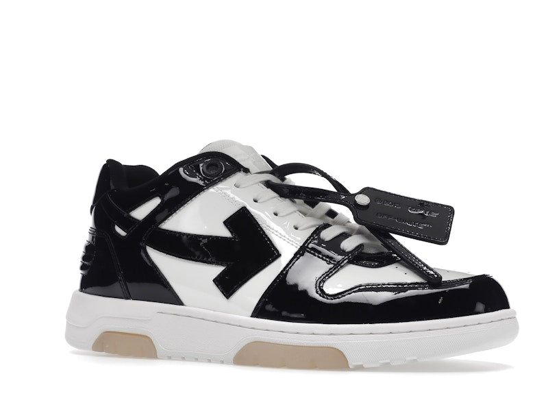 OFF-WHITE Out Of Office OOO Low Tops Patent Black White
