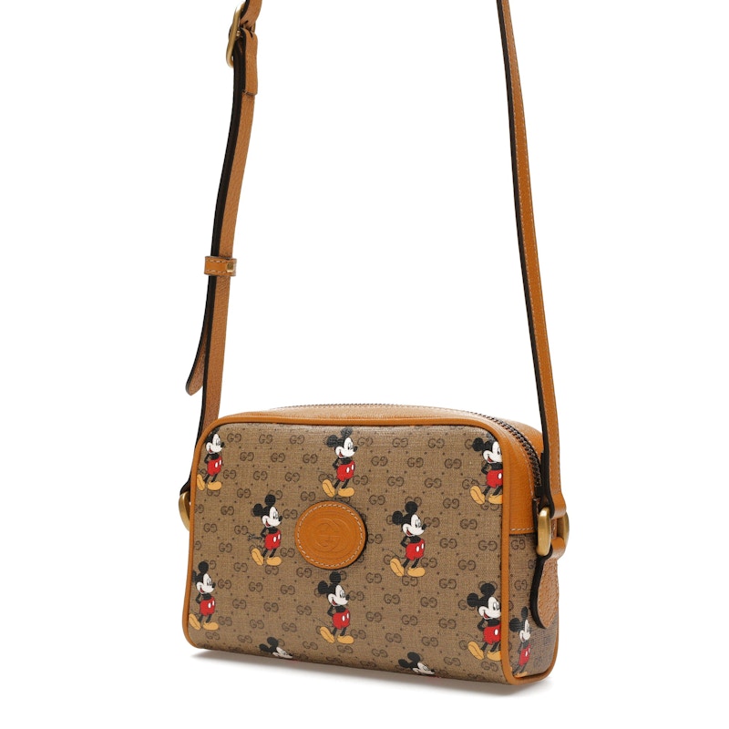 Gucci x Disney Mickey Mouse Crossbody Bag Brown