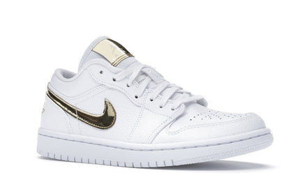 Jordan 1 Low White Metallic Gold (Women's)