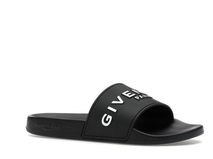 Givenchy Paris Flat Sandals Black White