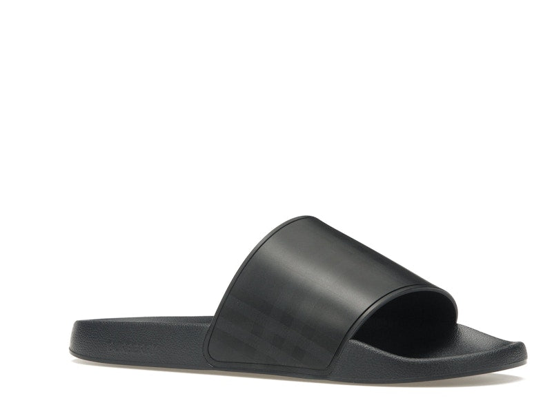 Burberry Embossed Logo Slides Dark Blue