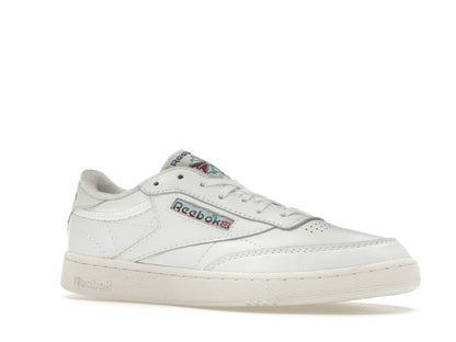 Reebok Club C 85 White Teal Burgundy Logo
