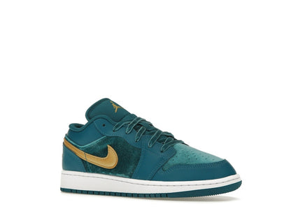 Jordan 1 Low SE Geode Teal Metallic Gold (GS)