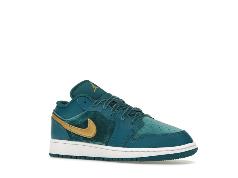 Jordan 1 Low SE Geode Teal Metallic Gold (GS)