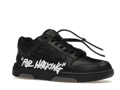 OFF-WHITE OOO Low Tops "For Walking" Black White