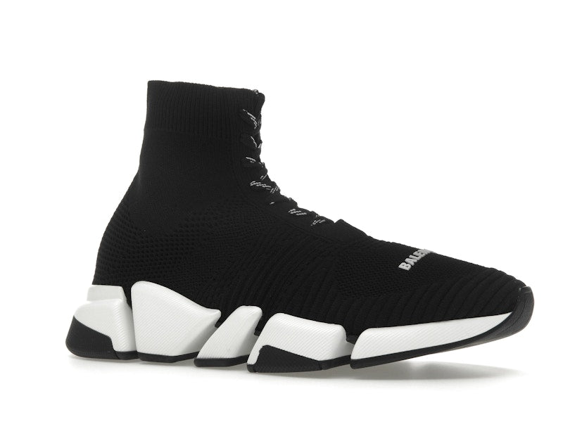 Balenciaga Speed 2.0 Lace Up Black White