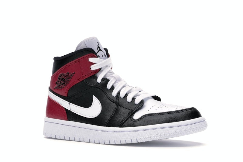 Jordan 1 Mid Black Noble Red (Women's)