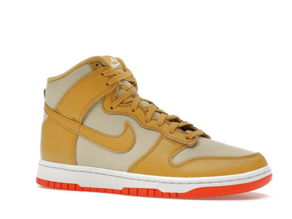 Nike Dunk High Wheat Gold Safety Orange