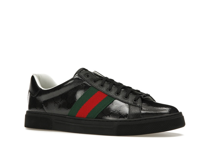 Gucci Ace GG Crystal Canvas Black