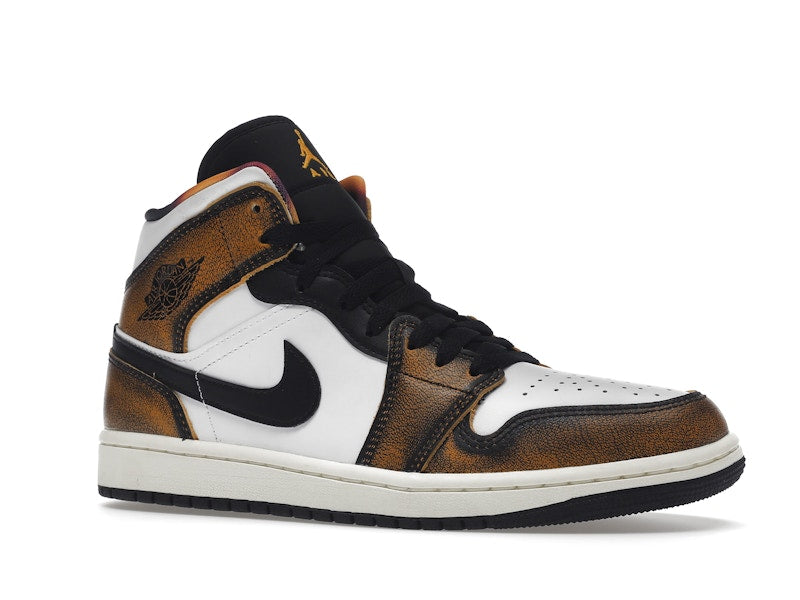 Jordan 1 Mid SE Orange Wear Away