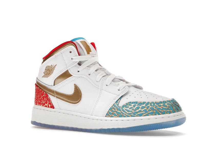 Jordan 1 Mid Sneaker School NC to Chicago (GS)