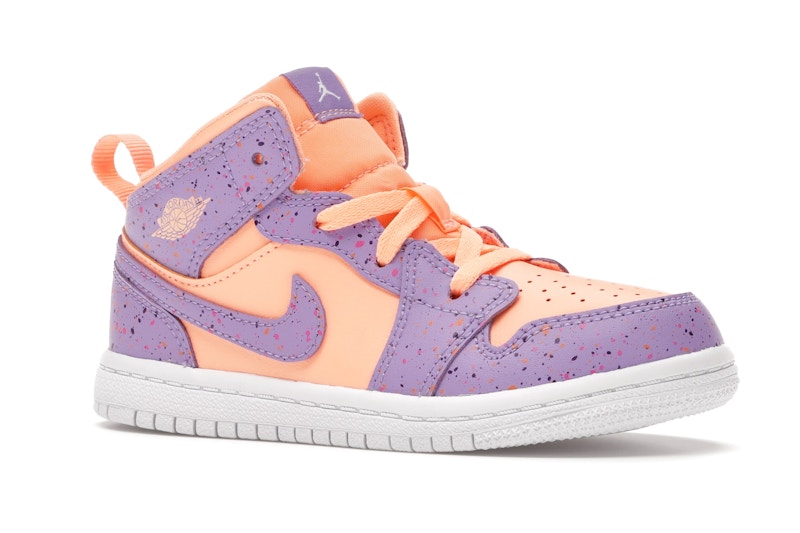 Jordan 1 Mid Paint Splatter Orange Purple (TD)