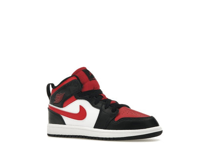 Jordan 1 Mid Black Fire Red (PS)