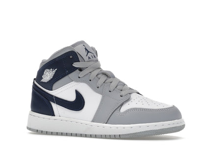 Jordan 1 Mid Wolf Grey Midnight Navy (GS)