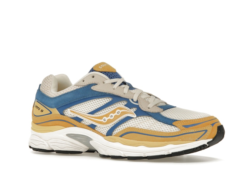 Saucony ProGrid Omni 9 Premium Cream Yellow Royal Blue