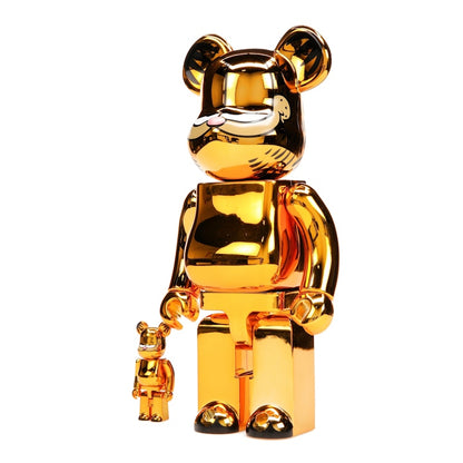 Bearbrick Garfield 100% & 400% Set Gold Chrome Ver.