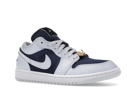 Jordan 1 Low SE Football Grey White Gym Red Midnight Navy (Women's)