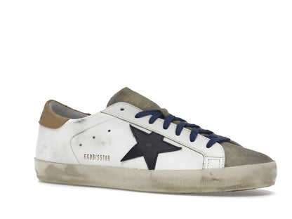 Golden Goose Super-Star Suede Toe White Taupe Royal Blue Black