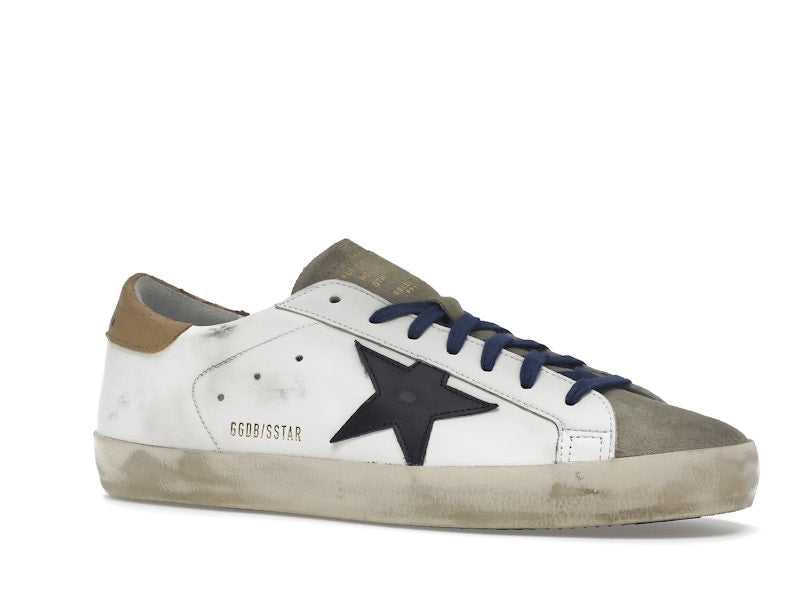 Golden Goose Super-Star Suede Toe White Taupe Royal Blue Black